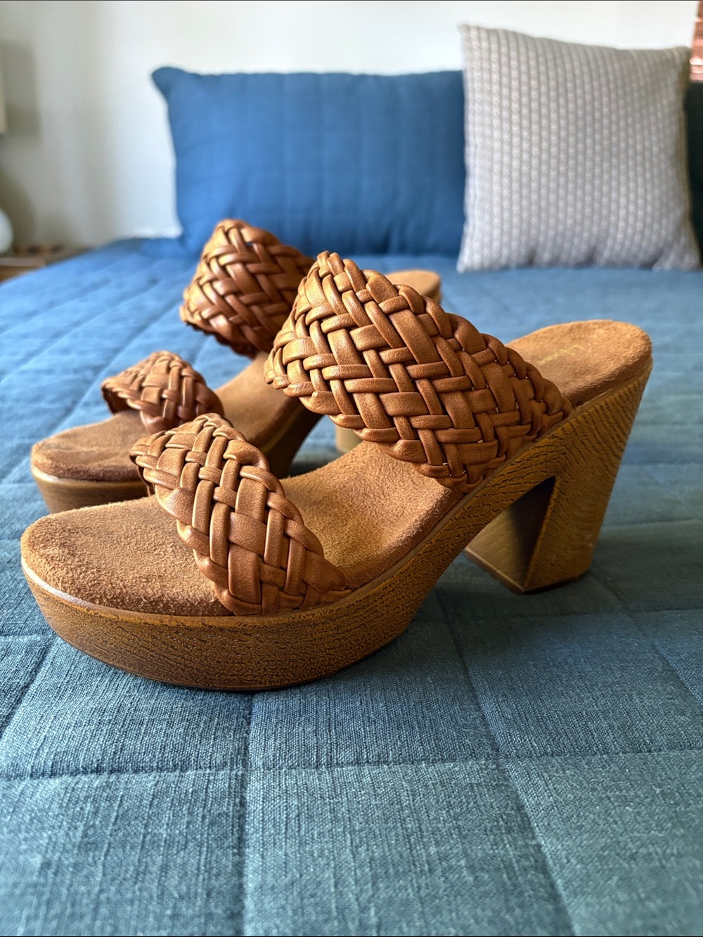 House of Harlow 1960 Braided Clog Platform Sandals